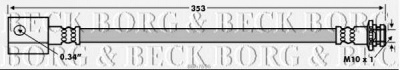 BORG & BECK bbh7696 -  Тормозной шланг
